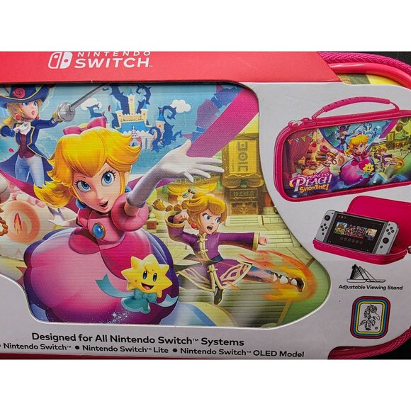 Nintendo Switch Game Traveler Deluxe Travel Case Princess Peach ShowTime Pink Ha - Picture 3 of 7